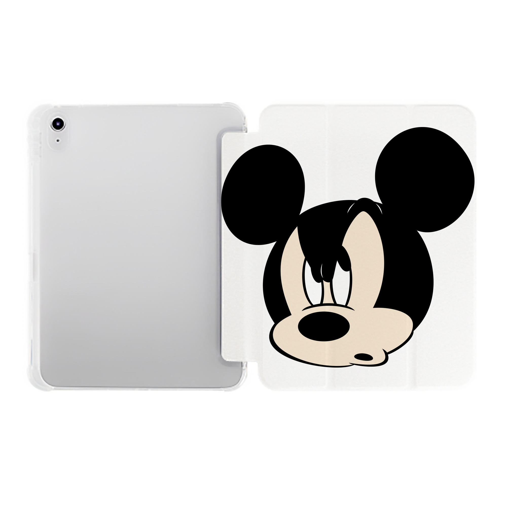 （画像用） ミッキーマウス Mickey Mouse IPad ケース ペン収納付き 三つ折りスタンド PUレザー×シリコン 対応機種9.5/10.5/10.9インチ